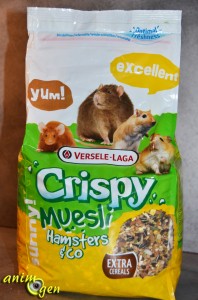 Alimentation pour rat, gerbille, hamster et souris : Crispy Muesli Hamsters & Co (Versele Laga)