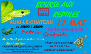 Bourse aux reptiles, le 12 mai 2013, à Auxi le Château