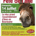 14 ème Fête de l’Âne à Baron (71), le dimanche 14 juillet 2013