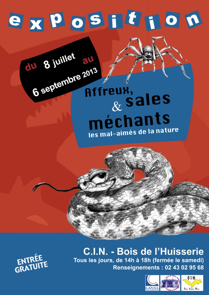 Exposition « Affreux, sales & méchants, les mal aimés de la nature » à Laval (53), du 08 juillet au 06 septembre 2013