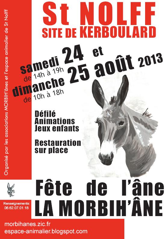 6 ème Fête de l’âne à Saint Nolff (56), samedi 24 et dimanche 25 août 2013