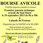 3 ème Bourse Avicole à Lalande de Fronsac (33), le dimanche 29 septembre 2013
