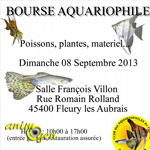 Bourse aquariophile à Fleury les Aubrais (45), le dimanche 08 septembre 2013