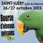 Bourse d’Oiseaux, Poissons et Reptiles à Saint-Juéry (81), du samedi 26 au dimanche 27 octobre 2013