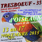 6 ème Championnat FFO et Bourse d'oiseaux de cage et de volière à Tresboeuf (35), du mercredi 13 au dimanche 17 novembre 2013 