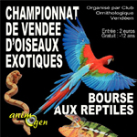 Championnat de Vendée d’Oiseaux exotiques et Bourse aux reptiles à La Roche sur Yon (85), du samedi 23 au dimanche 24 novembre 2013