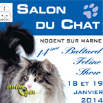 Salon du chat à Nogent sur Marne (94), du samedi 18 au dimanche 19 janvier 2014
