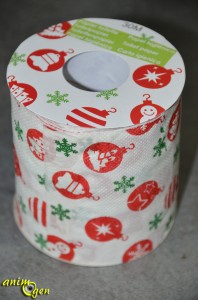 Jouet détourné pour perroquet, rongeur et lapin : le rouleau de papier toilette de Noël