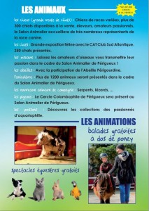 4 ème Salon animalier à Périgueux (24), du samedi 07 au dimanche 08 décembre 2013