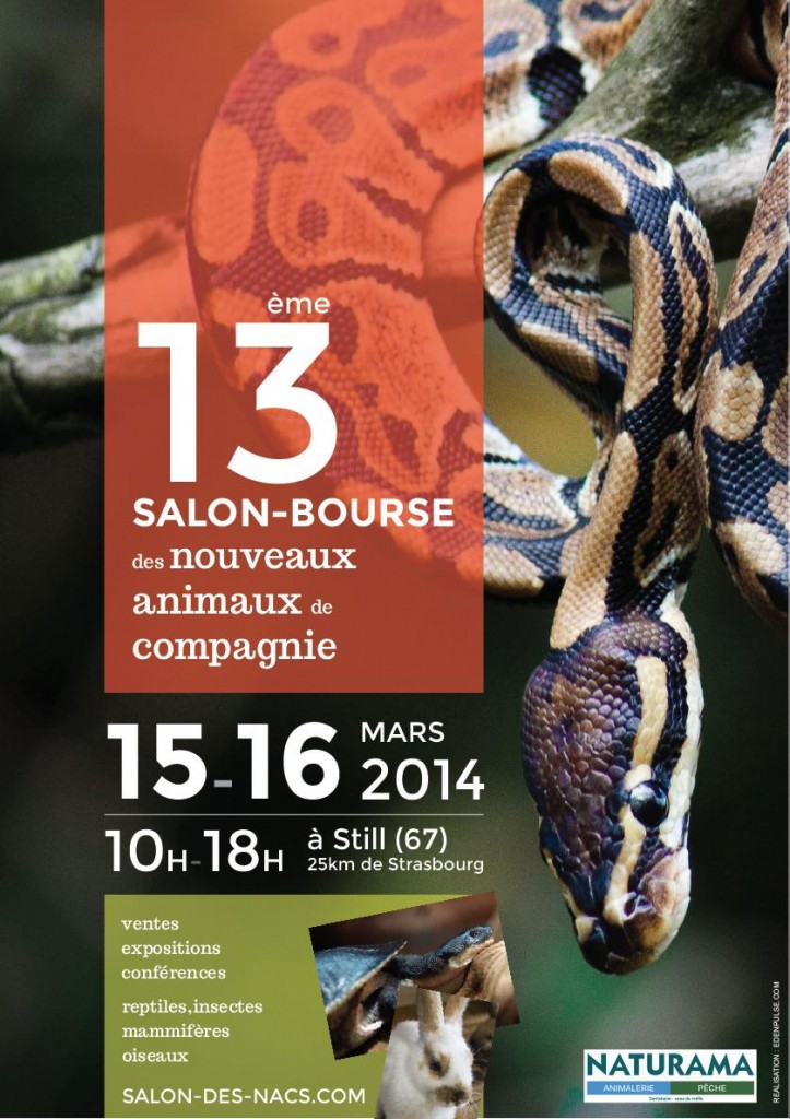 Salon-Bourse des Nouveaux Animaux de Compagnie à Still (67), du samedi 15 au dimanche 16 mars 2014