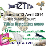 6 ème Bourse aquariophile et terrariophile à Villers Bretonneux (80), le dimanche 13 avril 2014