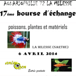 17 ème Bourse aquariophile d'échange à La Milesse (72), le dimanche 06 avril 2014
