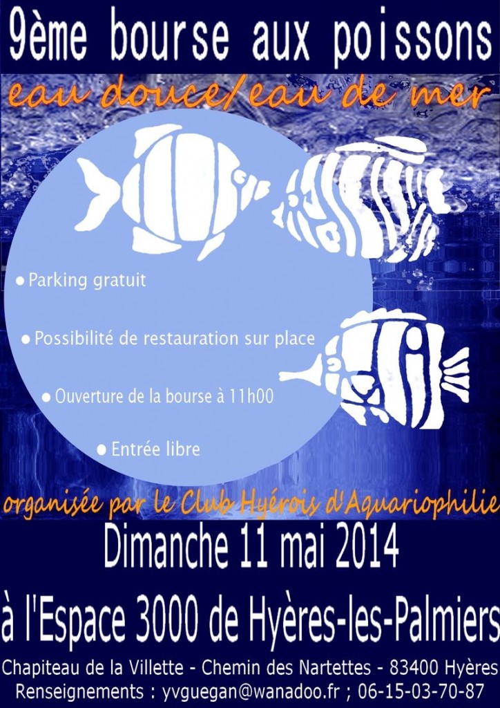 9 ème Bourse aux poissons à Hyères les Palmiers (83), le dimanche 11 mai 2014