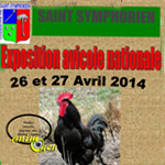 Exposition avicole nationale à Saint Symphorien (33), du samedi 26 au dimanche 27 avril 2014