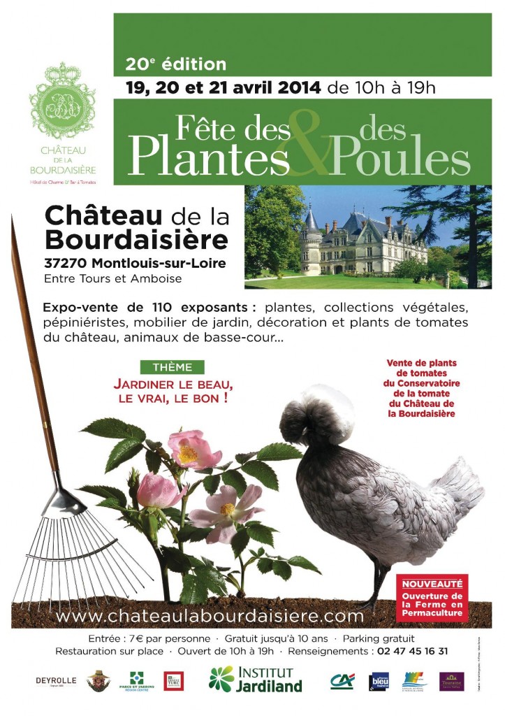 Fête des plantes et des poules à Montlouis sur Loire (37), du samedi 19 au lundi 21 avril 2014