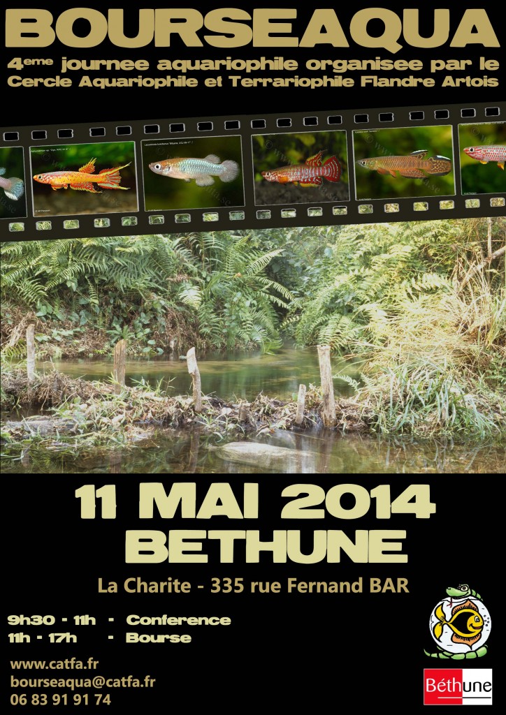 4 ème Bourse aquariophile « Bourseaqua » à Béthune (62), le dimanche 11 mai 2014