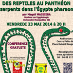 Conférence « Des reptiles au Panthéon » à Nîmes (30), le vendredi 23 mai 2014