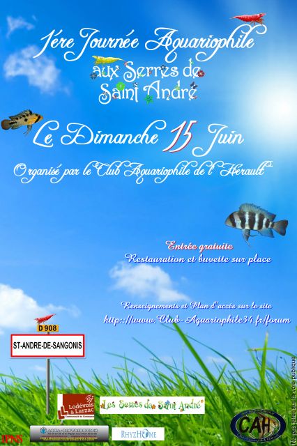 1 ère Journée Aquariophile à Saint André de Sangonis (34), le dimanche 15 juin 2014
