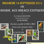 Bourse aux oiseaux à Ingré (45), le dimanche 14 septembre 2014