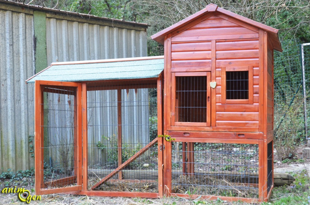 Clapier en bois Natura pour lapin, gros rongeur et furet (Trixie)