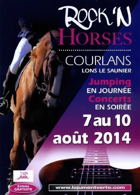 Jumping-concert Rock’n Horses à Courlans (39), du jeudi 07 au dimanche 10 août 2014