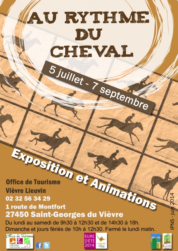 Exposition "Au rythme du cheval" à Saint Georges du Vièvre (27), du samedi 05 juillet au dimanche 07 septembre 2014