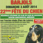 22 ème Fête du Chien à Barjols (83), le dimanche 03 août 2014