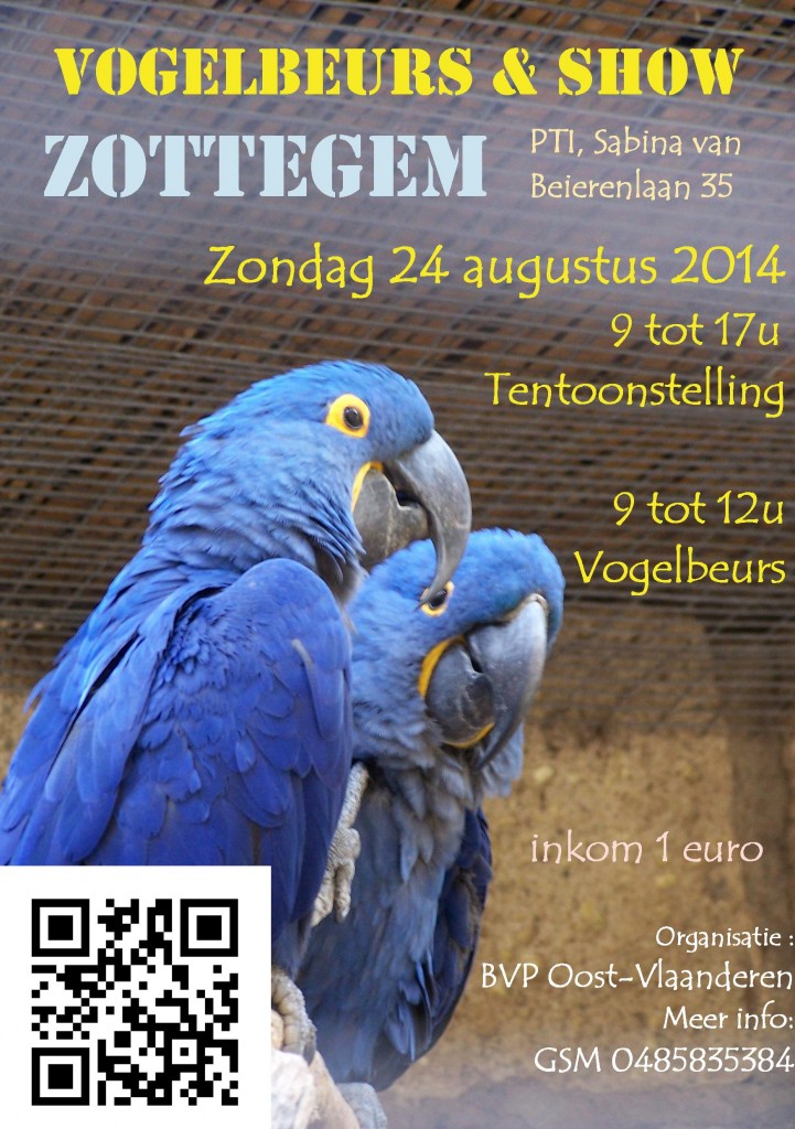 Bourse ornithologique "Vogelsbeurs & Show" à Zottegem (Belgique), du samedi 09 au dimanche 10 août 2014