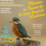 Exposition photographique "Plantes et Faune de la zone humide lisloise" à Lisle sur Tarn (81), du samedi 02 au samedi 30 août 2014