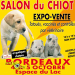 Salon du chiot à Bordeaux (33), du samedi 04 au dimanche 05 octobre 2014