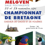 Championnat de Bretagne d’oiseaux de cages et de volières à Melgven (29), du samedi 22 au dimanche 23 novembre 2014