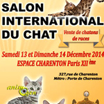 Salon international du chat à Paris XII ème (75), du samedi 13 au dimanche 14 décembre 2014