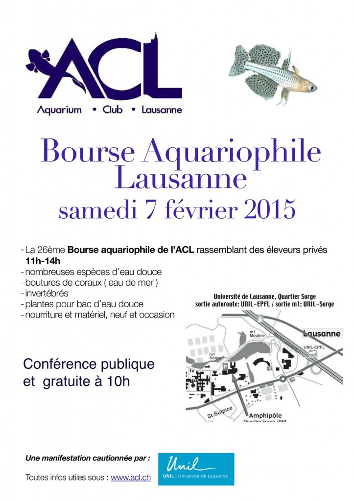 Bourse aux poissons à Lausanne (Suisse), le samedi 07 février 2015