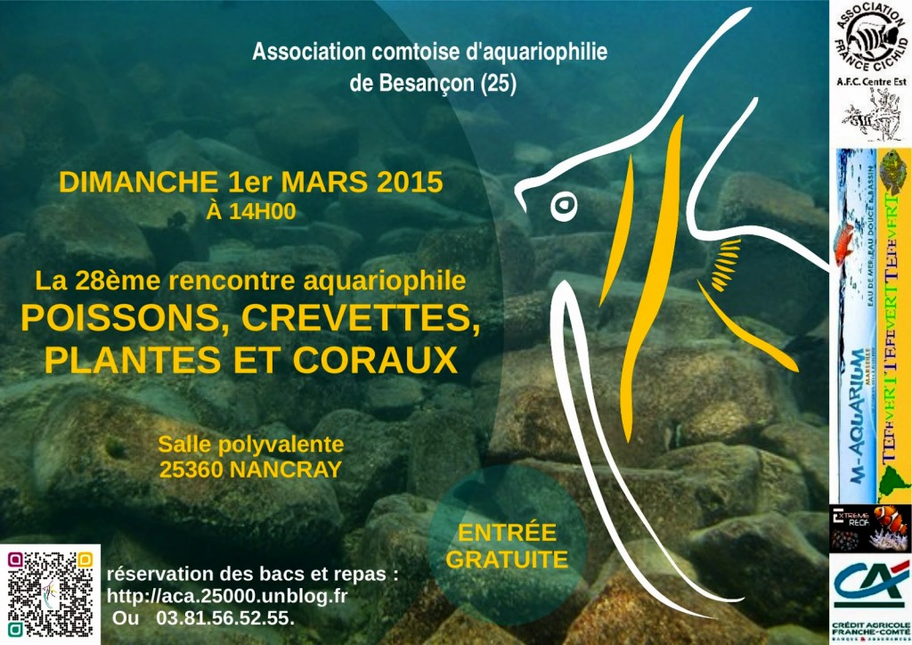 28 ème Rencontre aquariophile à Nancray (25), le dimanche 1 er mars 2015