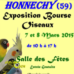 Exposition-Bourse aux oiseaux à Honnechy (59), du samedi 07 au dimanche 08 mars 2015