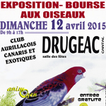 Exposition-Bourse aux oiseaux à Drugeac (15), le dimanche 12 avril 2015