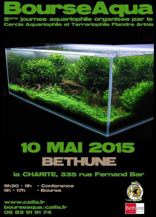 5 ème Bourse aquariophile "Bourseaqua" à Béthune (62), le dimanche 10 mai 2015