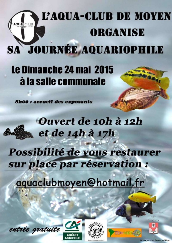 5 ème Journée Aquariophile à Moyen (54), le dimanche 24 mai 2015