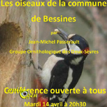  Conférence «  les oiseaux de la commune de Bessines » à Béssines (79), le mardi 14 avril 2015