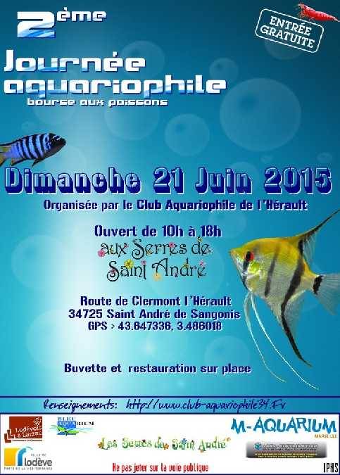 2 ème Journée Aquariophile à Saint André de Sangonis (34), le dimanche 21 juin 2015