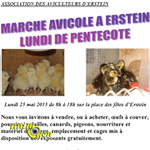 Marché avicole à Erstein (67), le lundi 25 mai 2015