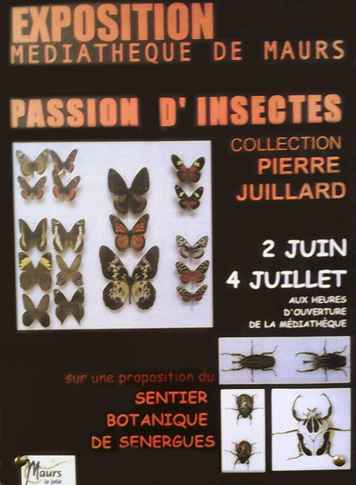 Exposition "Passion d'insectes" à Maurs (15), du mardi 02 juin au samedi 04 juillet 2015