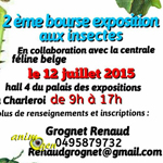 Bourse et exposition d'insectes à Charleroi (Belgique), le dimanche 12 juillet 2015
