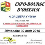 Expo-Bourse d’oiseaux à Daumeray (49), le dimanche 30 août 2015