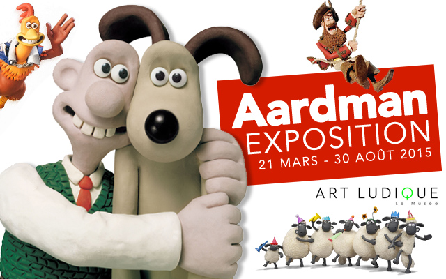 Exposition Aardman à Paris (75), du 21 mars au 30 août 2015