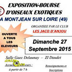 Exposition-Bourse d'oiseaux exotiques à Montjean sur Loire (49), le dimanche 27 septembre 2015