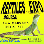 3 ème Reptiles expo-bourse à Bellerive (03), du samedi 05 au dimanche 06 mars 2016
