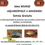 6 ème Bourse aquariophile à Gouesnou (29), le samedi 20 février 2016