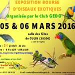 Exposition-bourse d’oiseaux exotiques à Culin (38), du samedi 05 au dimanche 06 mars 2016