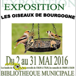 Exposition "les oiseaux de Bourgogne"à Plombières-Lès-Dijon (21), 02 mai au 31 mai 2016